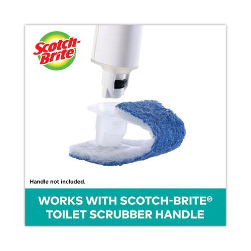Disposable Toilet Scrubber Refill, Blue/White, 10/Pack. Picture 2