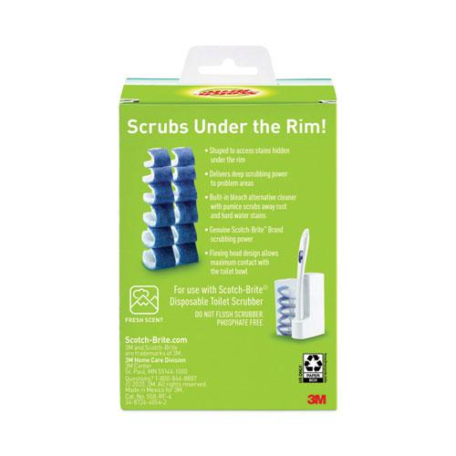 Disposable Toilet Scrubber Refill, Blue/White, 10/Pack. Picture 3
