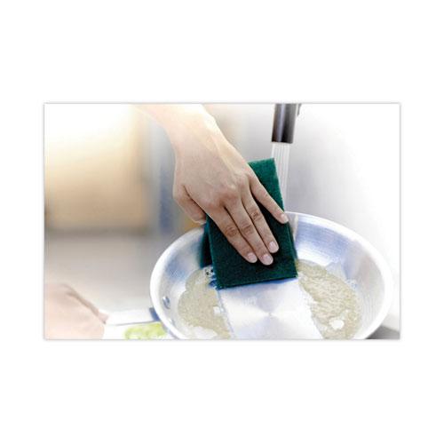 Heavy-Duty Scouring Pad, 3.8 x 6, Green, 5/Carton. Picture 10