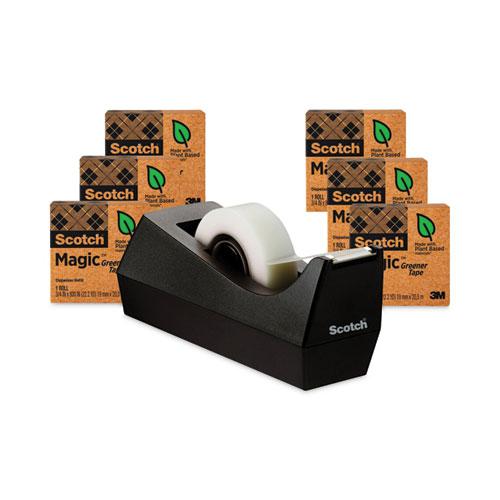 Magic Greener Tape with C38 Dispenser, 1" Core, 0.75" x 75 ft, Clear, 6/Pack. Picture 1
