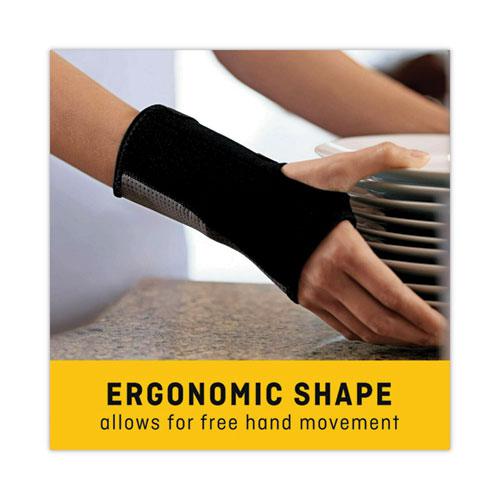 Adjustable Reversible Splint Wrist Brace, Fits Wrists 5.5" to 8.5", Black. Picture 5
