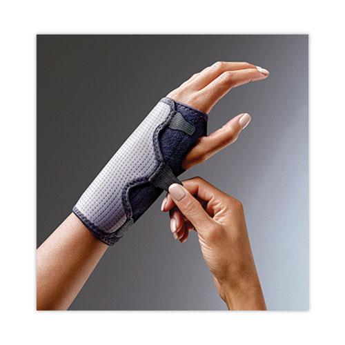 Adjustable Reversible Splint Wrist Brace, Fits Wrists 5.5" to 8.5", Black. Picture 10