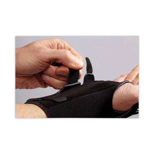 Adjustable Reversible Splint Wrist Brace, Fits Wrists 5.5" to 8.5", Black. Picture 11