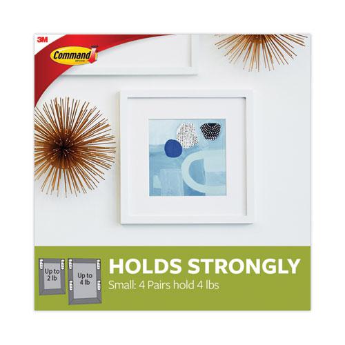 Picture Hanging Strips, Value Pack, Small, Removable, Holds Up to 4 lbs, 0.63 x 1.81, White, 16 Pairs/Pack. Picture 5