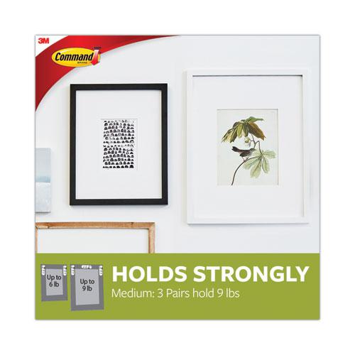 Picture Hanging Strips, Value Pack, Medium, Removable, Holds Up to 12 lbs, 0.75 x 2.75, White, 132 Pairs/Pack. Picture 4