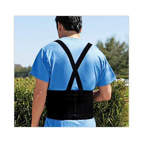 Work Belt with Removable Suspenders, One Size Fits All, Up to 48" Waist Size, Black. Picture 9
