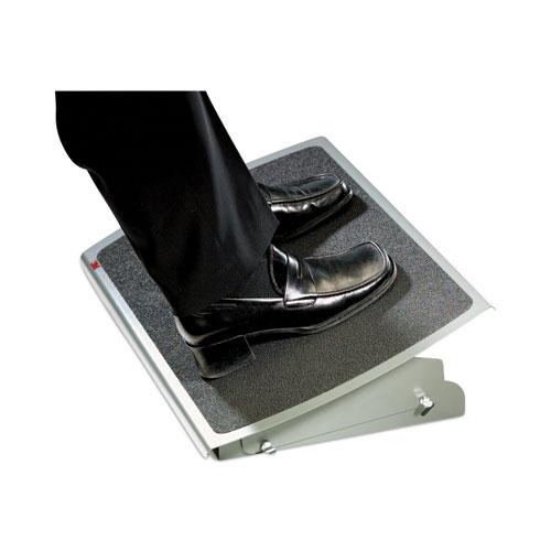 Adjustable Steel Footrest, Nonslip Surface, 22w x 14d x 4 to 4.75h, Black/Charcoal. Picture 6