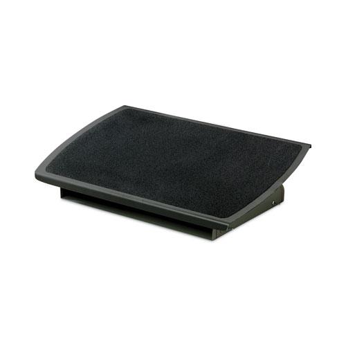Adjustable Steel Footrest, Nonslip Surface, 22w x 14d x 4 to 4.75h, Black/Charcoal. Picture 1