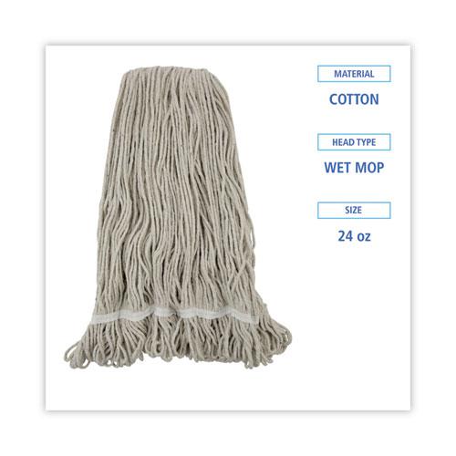 Pro Loop Web/Tailband Wet Mop Head, Cotton, 24oz, White. Picture 2