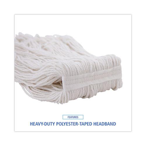 Pro Loop Web/Tailband Wet Mop Head, Rayon, 24oz, White, 12/Carton. Picture 6