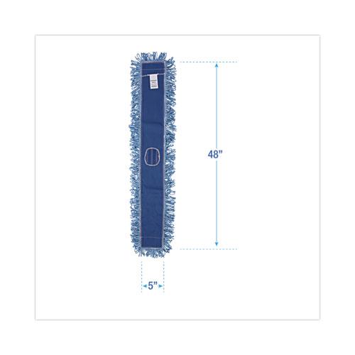 Dust Mop Head, Cotton/Synthetic Blend, 48" x 5", Blue. Picture 2