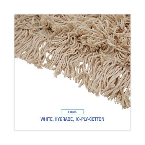 Industrial Dust Mop Head, Hygrade Cotton, 18w x 5d, White. Picture 4