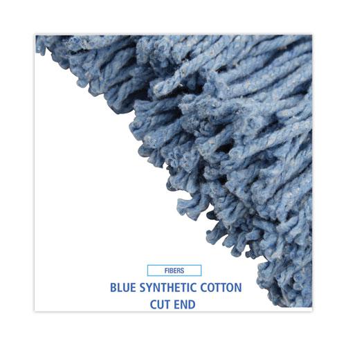 Mop Head, Standard Head, Cotton/Synthetic Fiber, Cut-End, #16., Blue. Picture 4