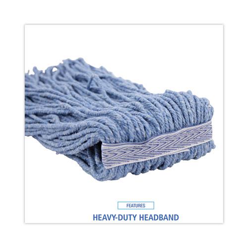 Mop Head, Standard Head, Cotton/Synthetic Fiber, Cut-End, #16., Blue. Picture 6