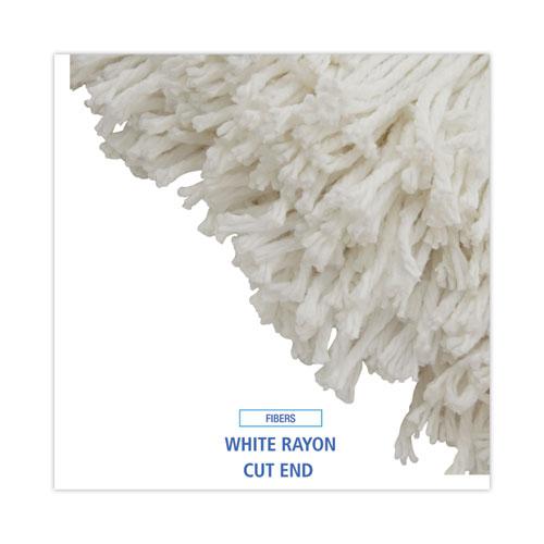 Cut-End Wet Mop Head, Rayon, No. 32, White. Picture 4
