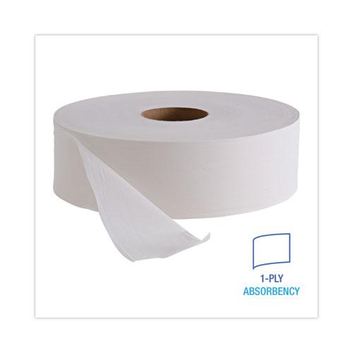 JRT Bath Tissue, Jumbo, Septic Safe, 1-Ply, White, 3.5" x 4,000 ft, 6/Carton. Picture 3
