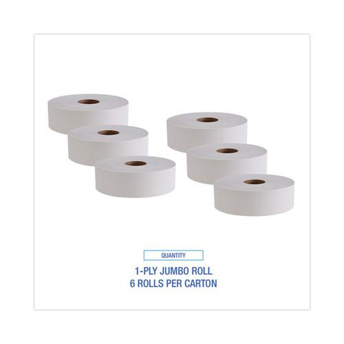 JRT Bath Tissue, Jumbo, Septic Safe, 1-Ply, White, 3.5" x 4,000 ft, 6/Carton. Picture 4