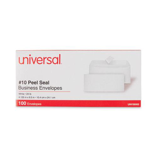 Peel Seal Strip Business Envelope, #10, Square Flap, Self-Adhesive Closure, 4.13 x 9.5, White, 100/Box. Picture 4