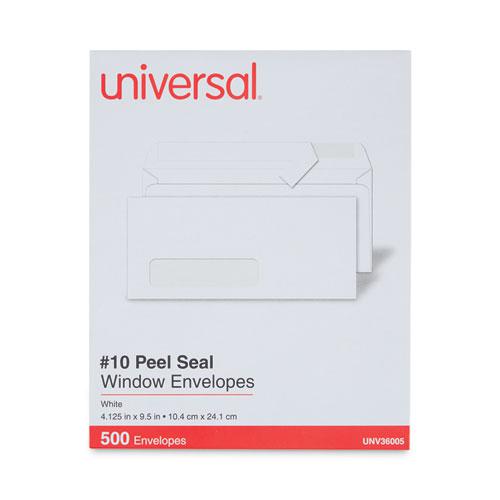 Peel Seal Strip Business Envelope, Address Window, #10, Square Flap, Self-Adhesive Closure, 4.13 x 9.5, White, 500/Box. Picture 4