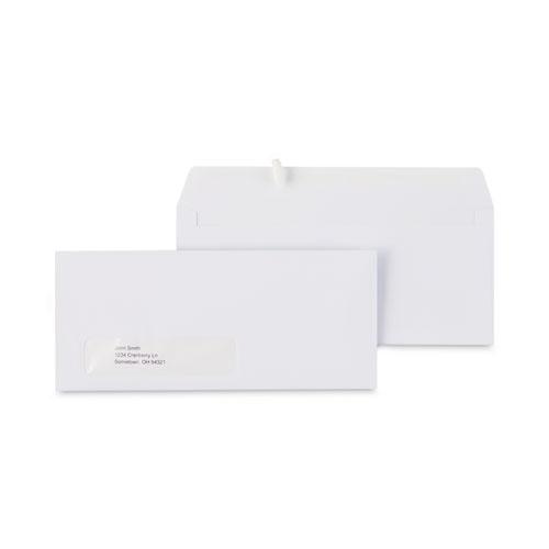 Open-Side Business Envelope, 1 Window, #10, Commercial Flap, Gummed Closure, 4.13 x 9.5, White, 250/Box. Picture 1