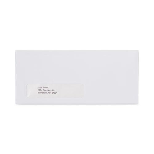 Open-Side Business Envelope, 1 Window, #10, Commercial Flap, Gummed Closure, 4.13 x 9.5, White, 250/Box. Picture 3