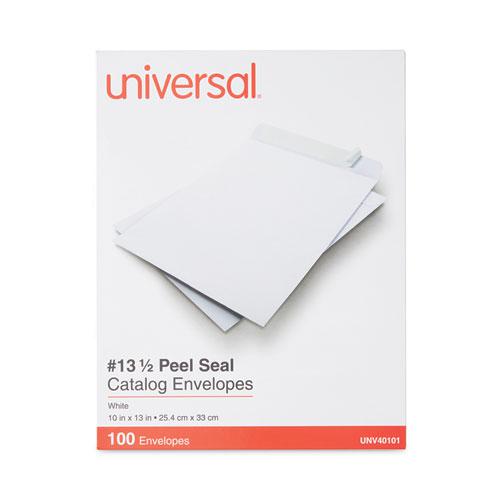 Peel Seal Strip Catalog Envelope, #13 1/2, Square Flap, Self-Adhesive Closure, 10 x 13, White, 100/Box. Picture 4