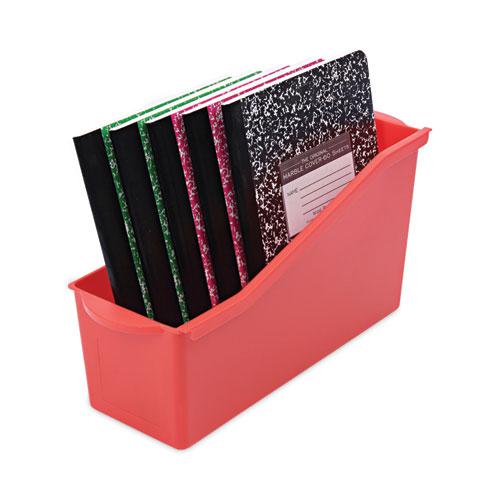 Antimicrobial Book Bin, 14.2 x 5.34 x 7.35, Red. Picture 3