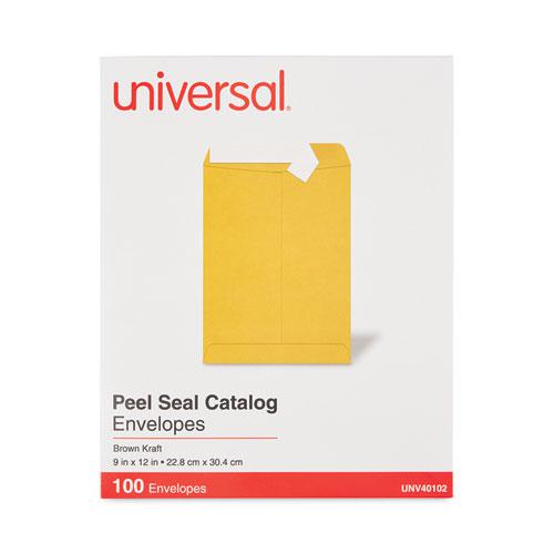 Peel Seal Strip Catalog Envelope, #10 1/2, Square Flap, Self-Adhesive Closure, 9 x 12, Natural Kraft, 100/Box. Picture 4