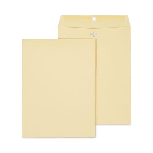 Kraft Clasp Envelope, #10 1/2, Square Flap, Clasp/Gummed Closure, 9 x 12, Brown Kraft, 100/Box. Picture 1