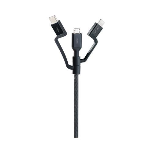 Universal USB Cable, 3.5 ft, Black. Picture 3