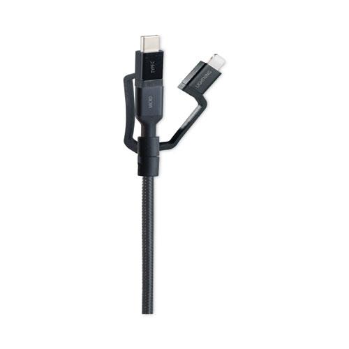 Universal USB Cable, 3.5 ft, Black. Picture 4