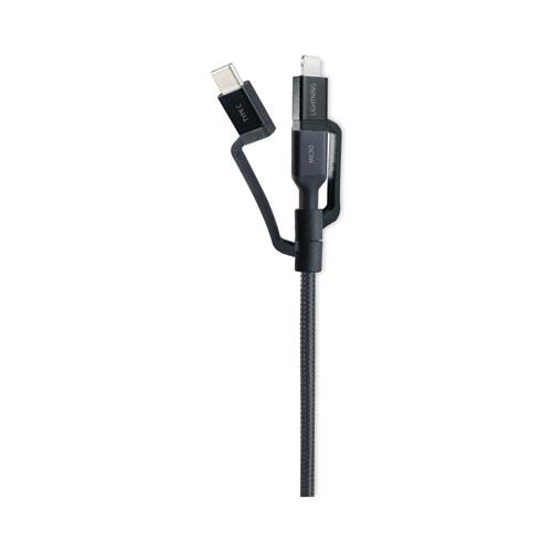 Universal USB Cable, 3.5 ft, Black. Picture 5