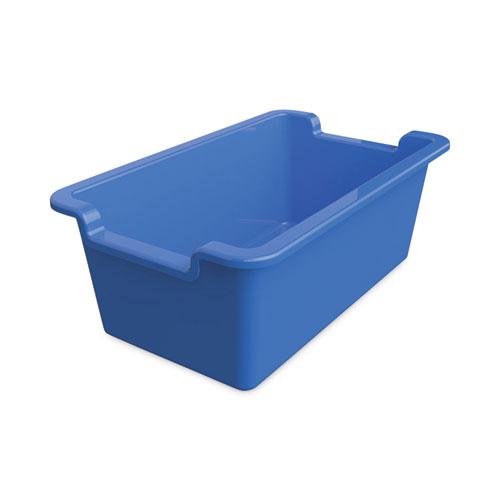 Antimicrobial Rectangle Storage Bin, Blue. Picture 2