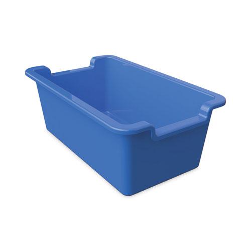 Antimicrobial Rectangle Storage Bin, Blue. Picture 1