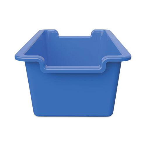 Antimicrobial Rectangle Storage Bin, Blue. Picture 3