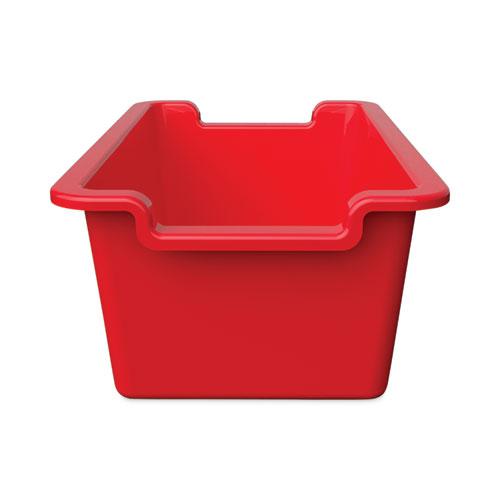 Antimicrobial Rectangle Storage Bin, Red. Picture 5