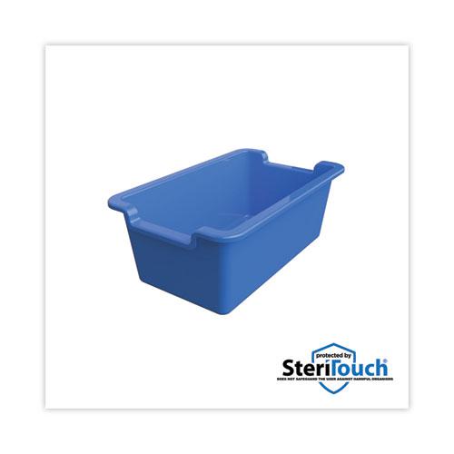 Antimicrobial Rectangle Storage Bin, Blue. Picture 4