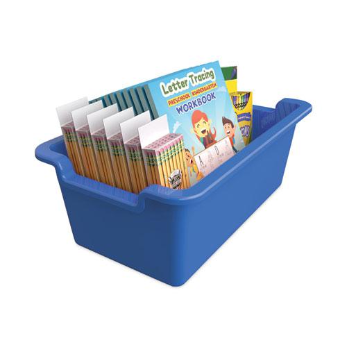 Antimicrobial Rectangle Storage Bin, Blue. Picture 5