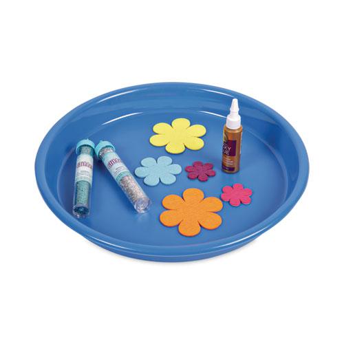 Little Artist's Antimicrobial Craft Tray, 13" Dia., Blue. Picture 2
