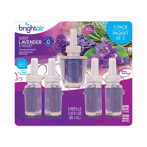 Electric Scented Oil Air Freshener Refill, Sweet Lavender and Violet, 0.67 oz Bottle, 5/Pack. The main picture.