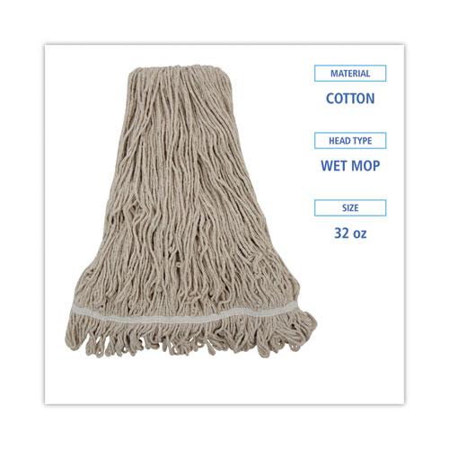 Mop Head, Pro Loop Web/Tailband, Premium Standard Head, Cotton, 32-Oz., White. Picture 2