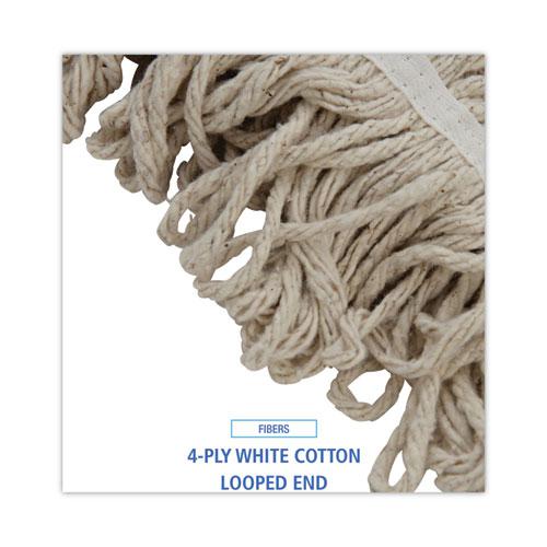 Mop Head, Pro Loop Web/Tailband, Premium Standard Head, Cotton, 32-Oz., White. Picture 4