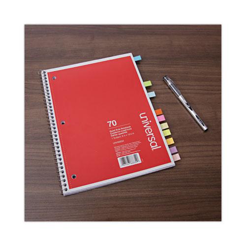 Wirebound Notebook, 1-Subject, Quadrille Rule (4 sq/in), Assorted Cover Colors, (70) 10.5 x 8 Sheets, 4/Pack. Picture 7