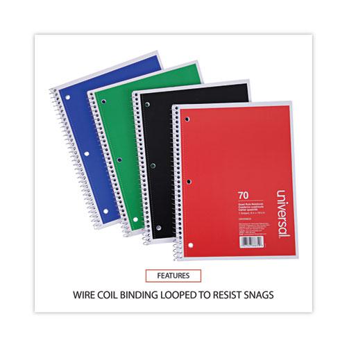 Wirebound Notebook, 1-Subject, Quadrille Rule (4 sq/in), Assorted Cover Colors, (70) 10.5 x 8 Sheets, 4/Pack. Picture 9
