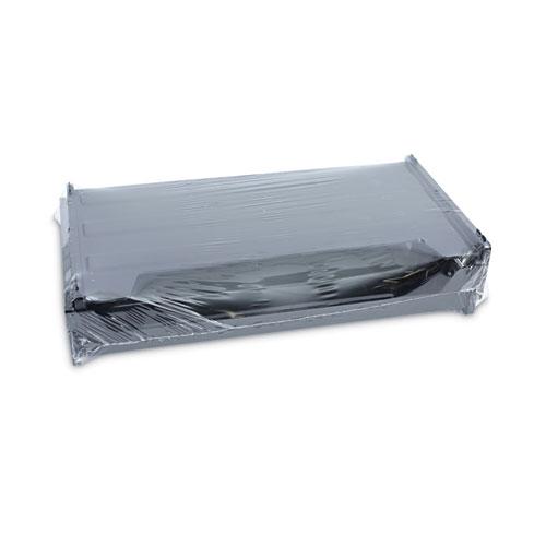 Recycled Plastic Side Load Desk Trays, 2 Sections, Legal Size Files, 16.25" x 9" x 2.75", Black. Picture 6