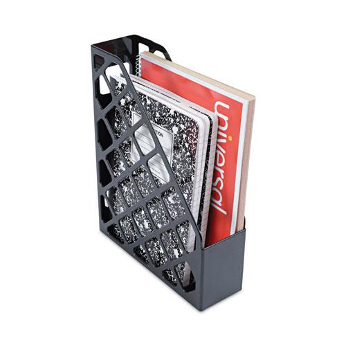 Recycled Plastic Magazine File, 3 x 10 x 11.88, Black. Picture 2