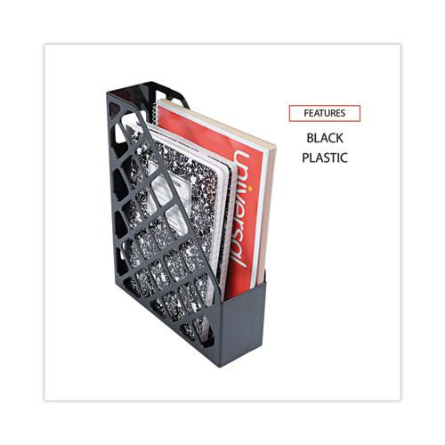 Recycled Plastic Magazine File, 3 x 10 x 11.88, Black. Picture 4