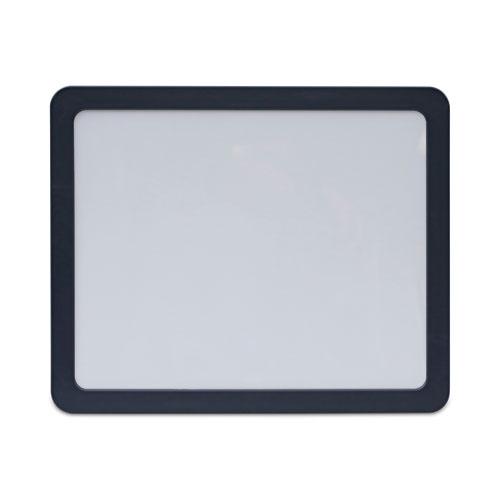Recycled Cubicle Dry Erase Board, 15.88 x 12.88, White Surface, Charcoal Plastic Frame. Picture 1