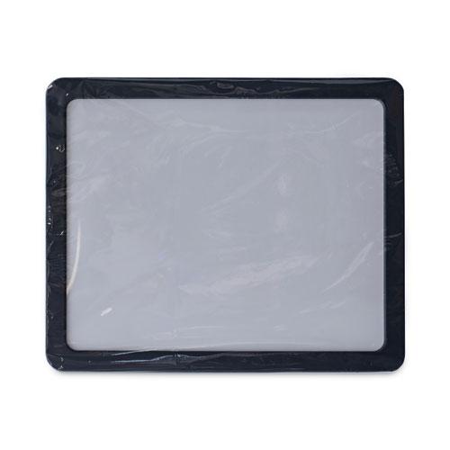 Recycled Cubicle Dry Erase Board, 15.88 x 12.88, White Surface, Charcoal Plastic Frame. Picture 6