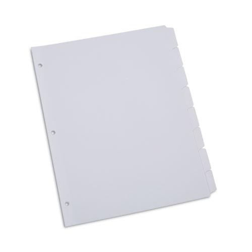 Deluxe Write-On/Erasable Tab Index, 8-Tab, 11 x 8.5, White, 1 Set. The main picture.